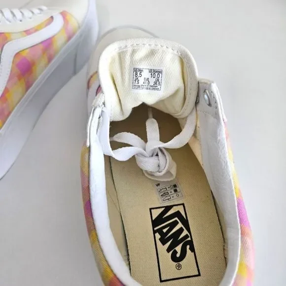 NWOT Vans | Stackform Pastel Picnic Plaid Platform Sneaker Shoes, Womens 10 - Picture 7 of 8